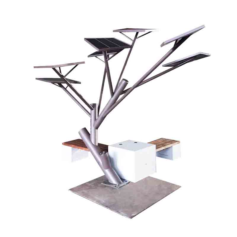 نیمکت درخت خورشیدی DDK-ST4000 سیستم شارژ فضای باز نیمکت منظره